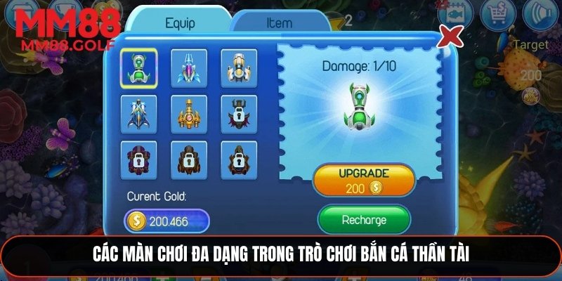 Các chế độ chơi phong phú trong trò chơi bắn cá thần tài