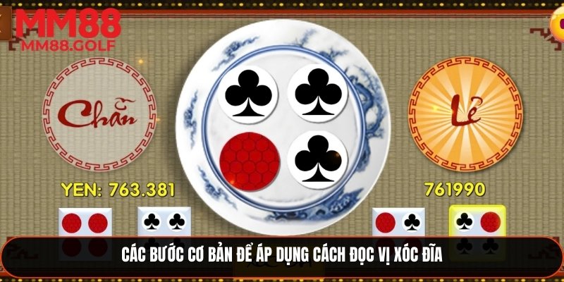 Những bước cơ bản áp dụng cách đọc vị xóc đĩa