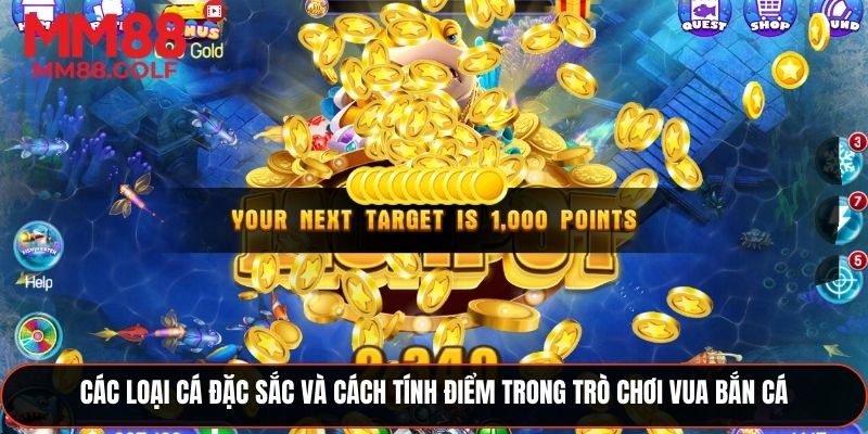 Các loại cá độc đáo và cách tính điểm trong trò chơi vua săn cá